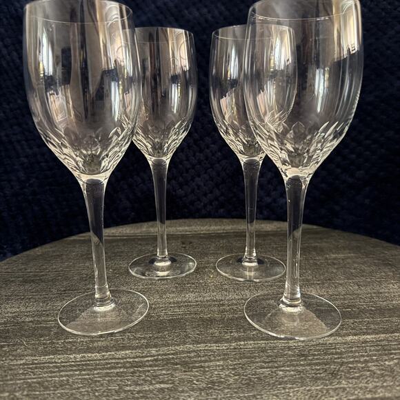 SET of 4 Orrefors PRELUDE Clear Claret Wine Glasses Goblets Stemware MCM Barware - Picture 1 of 5